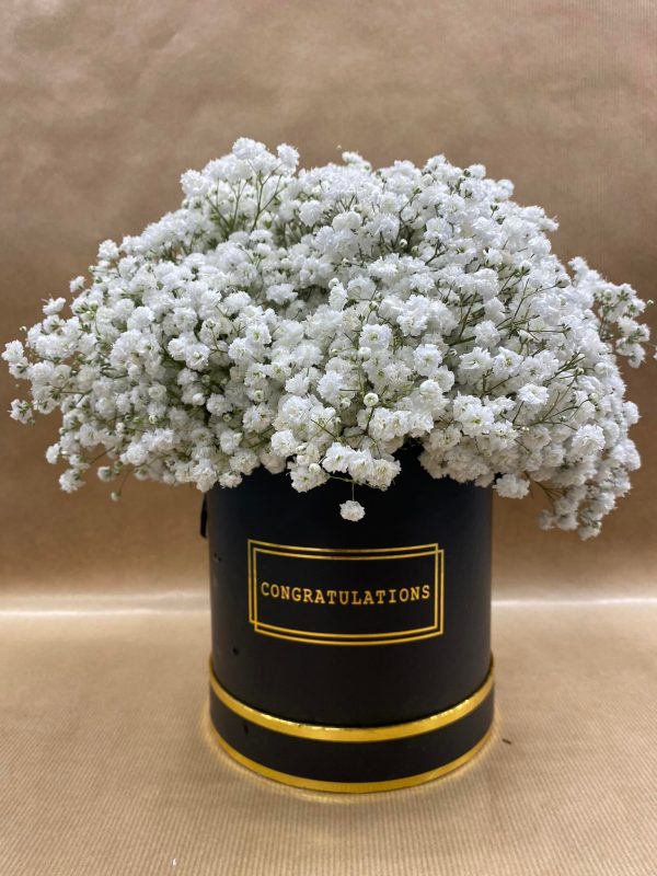 Geschenk doos congratulations zwart smal